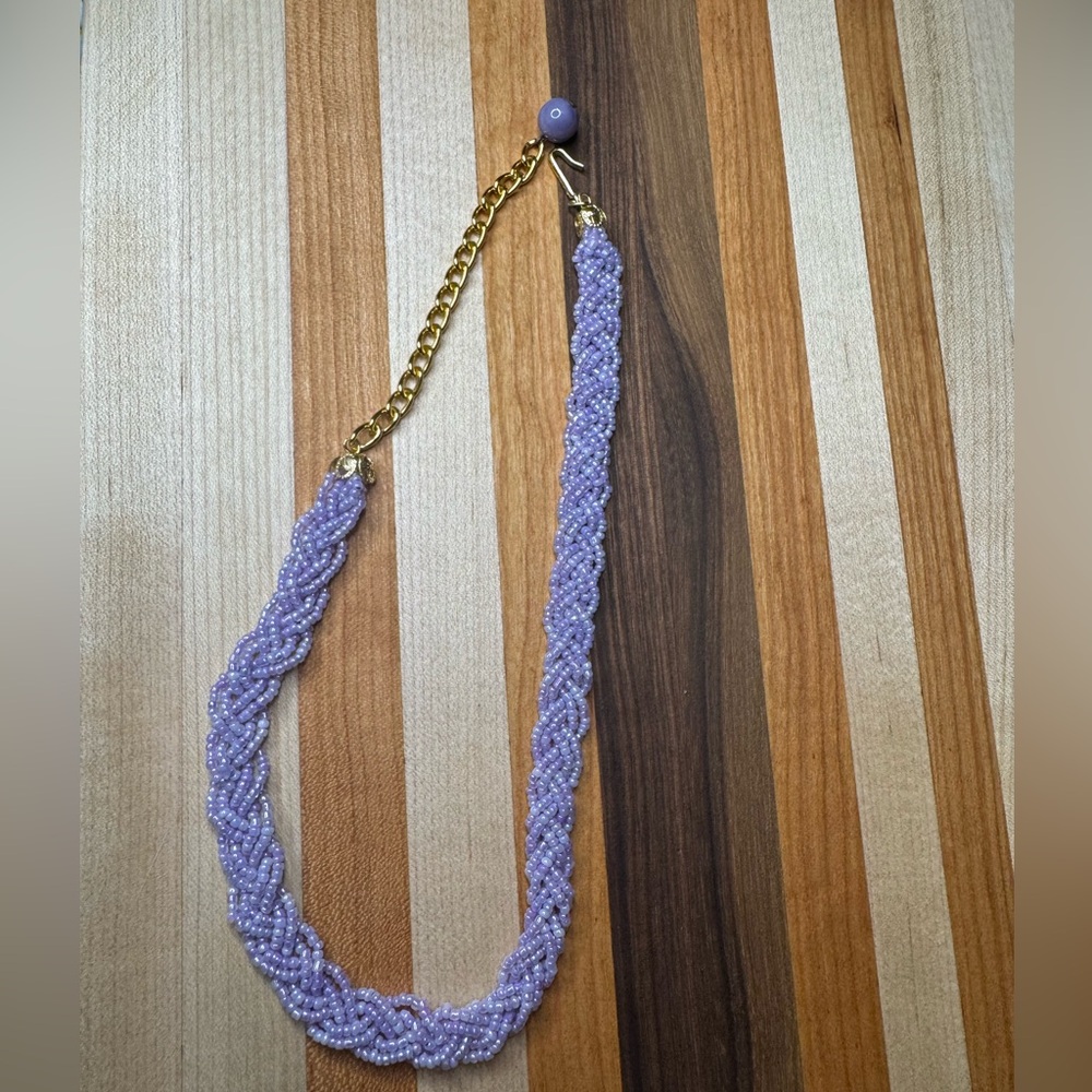 Vintage Japan preowned Elegant purple Beaded Necklace